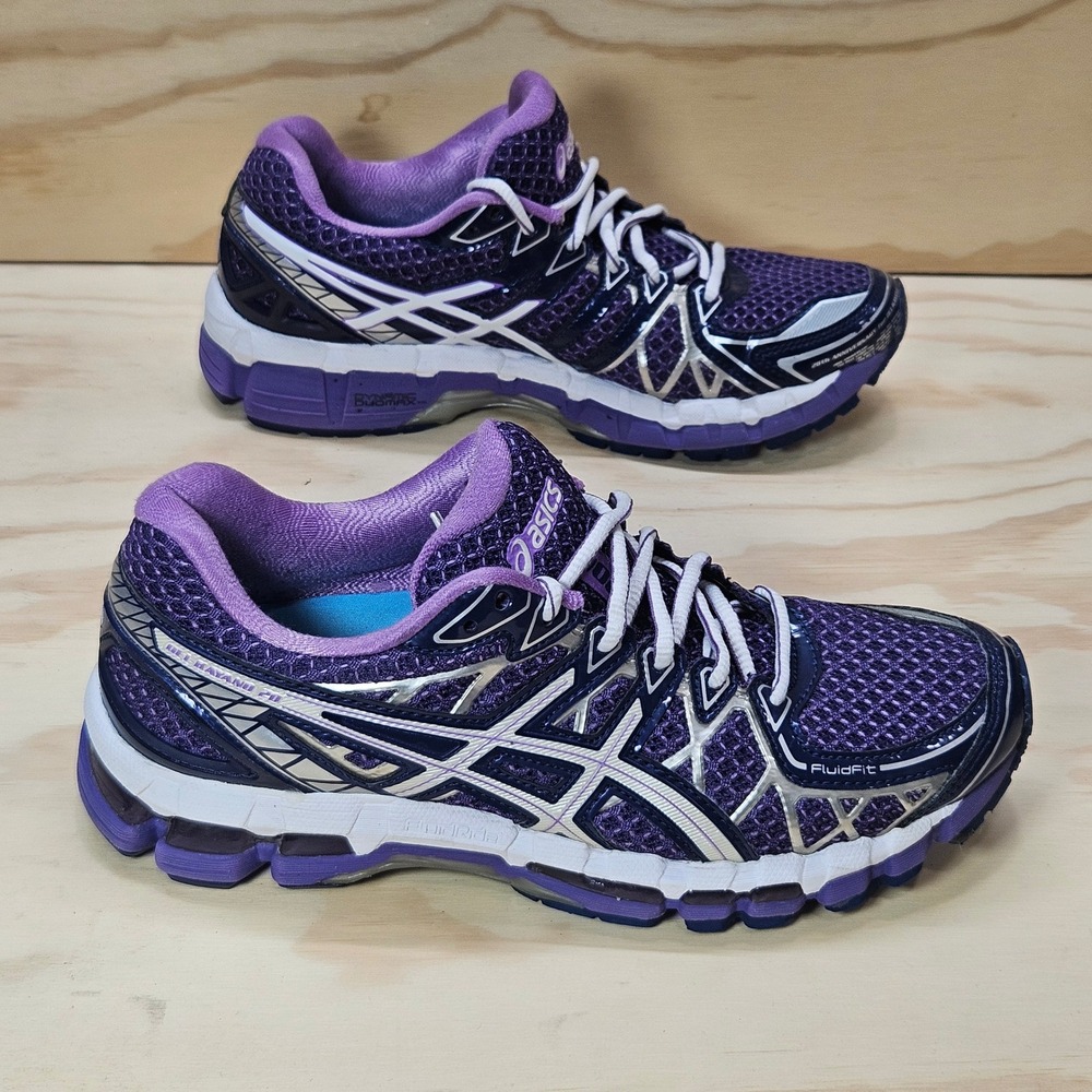 Asics Gel-Kayano 20 Womens Running Shoes Purple Silver T3N7N Size 8